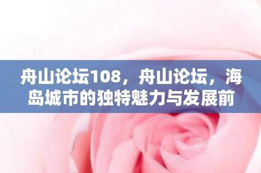 舟山论坛108，舟山论坛，海岛城市的独特魅力与发展前景