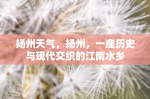 扬州天气,扬州,一座历史与现代交织的江南水乡 扬州天气,扬州,一座历史与现代交织的江南水乡