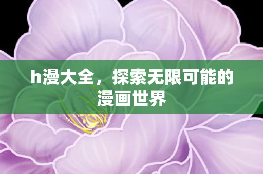h漫大全，探索无限可能的漫画世界