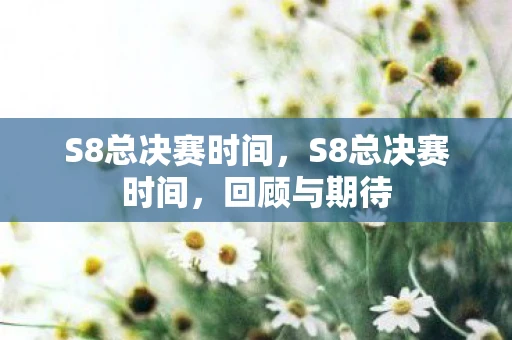 S8总决赛时间，S8总决赛时间，回顾与期待