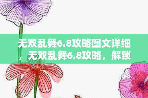 无双乱舞6.8攻略图文详细，无双乱舞6.8攻略，解锁终极战斗技巧，称霸战场！