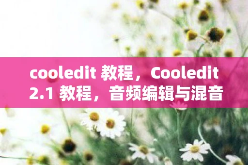 cooledit 教程,Cooledit 2.1 教程,音频编辑与混音的艺术 cooledit 教程,Cooledit 2.1 教程,音频编辑与混音的艺术
