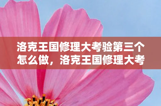 洛克王国修理大考验第三个怎么做,洛克王国修理大考验 洛克王国修理大考验第三个怎么做,洛克王国修理大考验