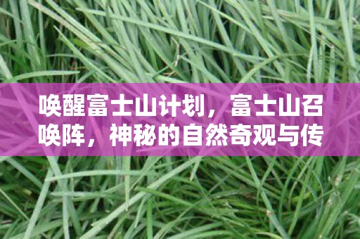 唤醒富士山计划，富士山召唤阵，神秘的自然奇观与传说