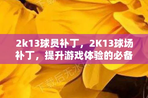 2k13球员补丁,2K13球场补丁,提升游戏体验的必备利器 2k13球员补丁,2K13球场补丁,提升游戏体验的必备利器