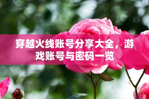 穿越火线账号分享大全图片