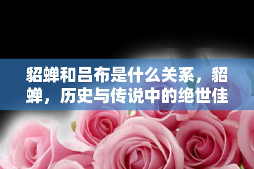 貂蝉和吕布是什么关系，貂蝉，历史与传说中的绝世佳人