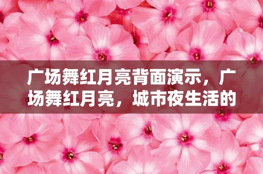 广场舞红月亮背面演示，广场舞红月亮，城市夜生活的亮丽风景线