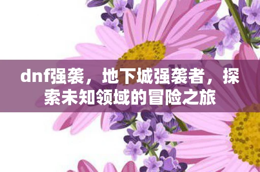dnf强袭,地下城强袭者,探索未知领域的冒险之旅 dnf强袭,地下城强袭者,探索未知领域的冒险之旅