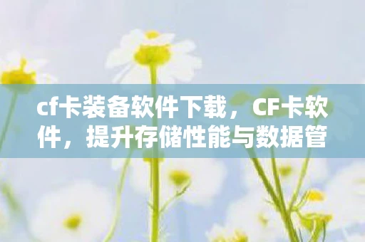cf卡装备软件下载，CF卡软件，提升存储性能与数据管理的利器