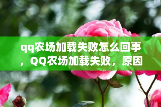 qq农场加载失败怎么回事，QQ农场加载失败，原因分析与解决方案