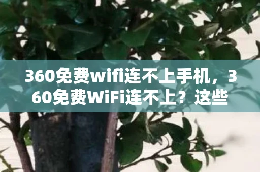 360免费wifi连不上手机，360免费WiFi连不上？这些步骤帮你快速解决