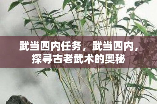 武当四内任务,武当四内,探寻古老武术的奥秘 武当四内任务,武当四内,探寻古老武术的奥秘