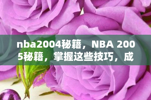 nba2004秘籍，NBA 2005秘籍，掌握这些技巧，成为球场上的主宰