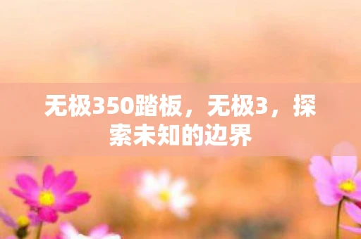 无极350踏板，无极3，探索未知的边界