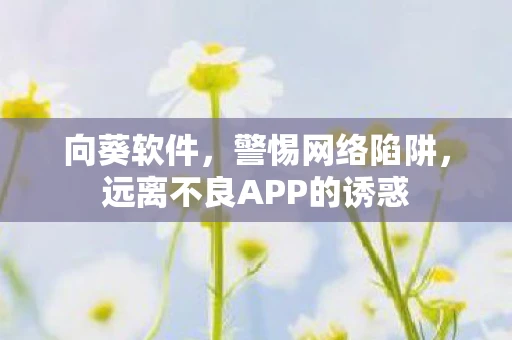向葵软件，警惕网络陷阱，远离不良APP的诱惑