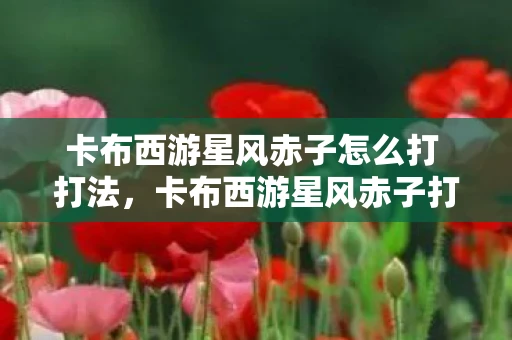 卡布西游星风赤子怎么打 打法，卡布西游星风赤子打法攻略