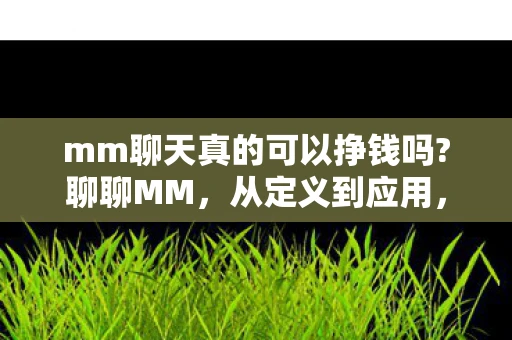 mm聊天真的可以挣钱吗?聊聊MM，从定义到应用，全面解析MM的多样性与重要性