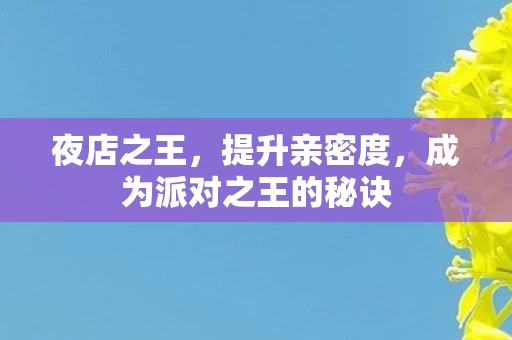 成为派对之王的秘诀图片