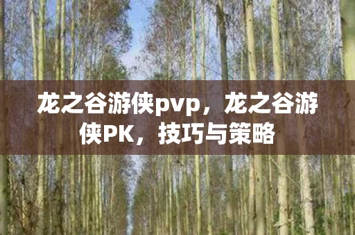 龙之谷游侠pvp,龙之谷游侠PK,技巧与策略 龙之谷游侠pvp,龙之谷游侠PK,技巧与策略
