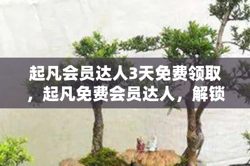 起凡会员达人3天免费领取，起凡免费会员达人，解锁游戏世界的无限可能