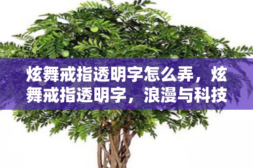 炫舞戒指透明字怎么弄,炫舞戒指透明字,浪漫与科技的完美融合 炫舞戒指透明字怎么弄,炫舞戒指透明字,浪漫与科技的完美融合