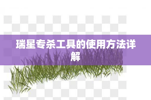 瑞星专杀工具的使用方法详解图片