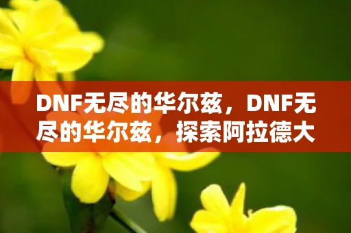DNF无尽的华尔兹,DNF无尽的华尔兹,探索阿拉德大陆的音乐之旅 DNF无尽的华尔兹,DNF无尽的华尔兹,探索阿拉德大陆的音乐之旅