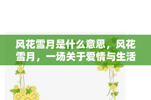 风花雪月是什么意思，风花雪月，一场关于爱情与生活的诗意之旅