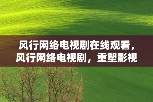 风行网络电视剧在线观看，风行网络电视剧，重塑影视观赏新生态