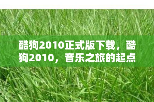 酷狗2010正式版下载，酷狗2010，音乐之旅的起点