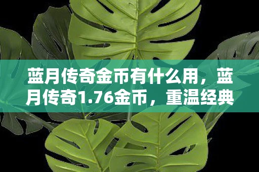 蓝月传奇金币有什么用，蓝月传奇1.76金币，重温经典，再续传奇