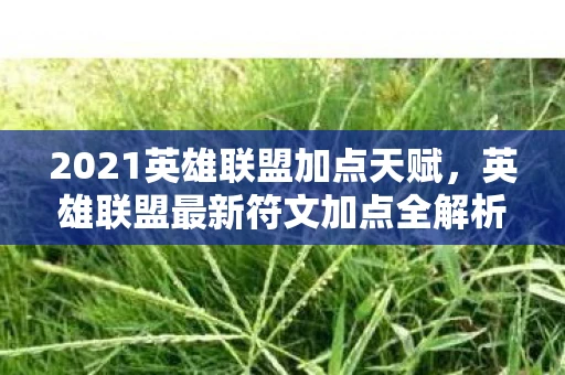 2021英雄联盟加点天赋，英雄联盟最新符文加点全解析，助你轻松上分