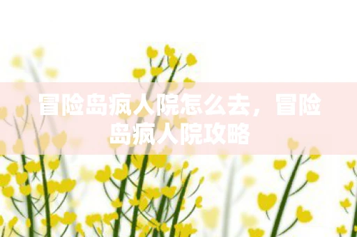 冒险岛疯人院怎么去,冒险岛疯人院攻略 冒险岛疯人院怎么去,冒险岛疯人院攻略