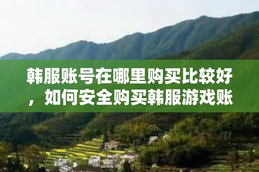 韩服账号在哪里购买比较好,如何安全购买韩服游戏账号? 韩服账号在哪里购买比较好,如何安全购买韩服游戏账号?