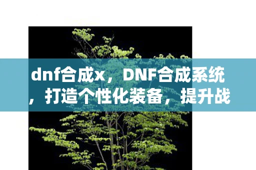 dnf合成x，DNF合成系统，打造个性化装备，提升战斗力的秘密武器