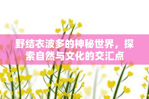 野结衣波多的神秘世界，探索自然与文化的交汇点