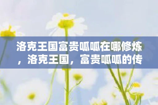 洛克王国富贵呱呱在哪修炼，洛克王国，富贵呱呱的传奇故事