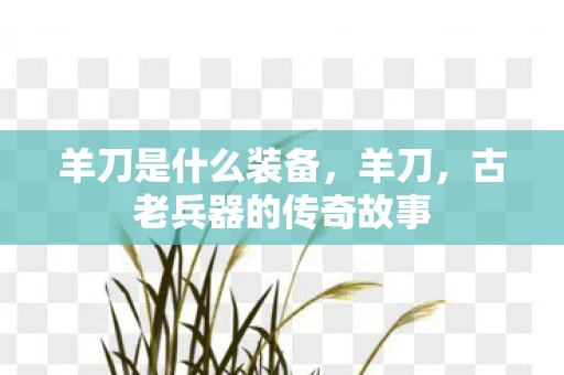 羊刀是什么装备，羊刀，古老兵器的传奇故事