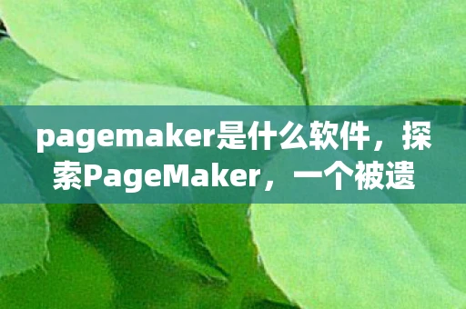 pagemaker是什么软件,探索PageMaker,一个被遗忘的排版巨匠 pagemaker是什么软件,探索PageMaker,一个被遗忘的排版巨匠
