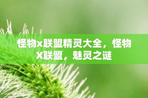 怪物x联盟精灵大全，怪物X联盟，魅灵之谜