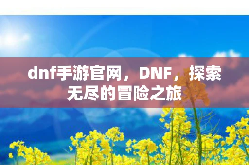 dnf手游官网，DNF，探索无尽的冒险之旅