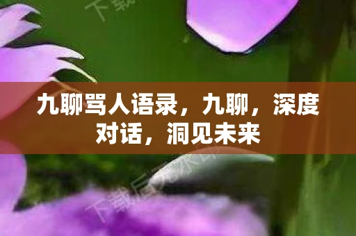 九聊骂人语录，九聊，深度对话，洞见未来