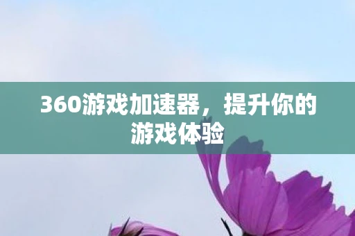 360游戏加速器，提升你的游戏体验