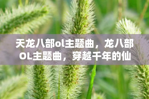 天龙八部ol主题曲，龙八部OL主题曲，穿越千年的仙侠奇缘