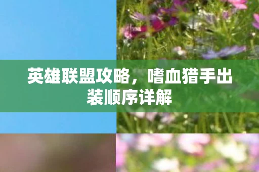 嗜血猎手出装顺序详解图片
