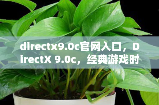 directx9.0c官网入口，DirectX 9.0c，经典游戏时代的传奇