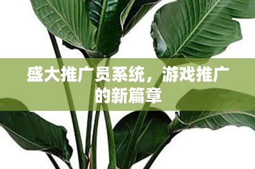 游戏推广的新篇章图片