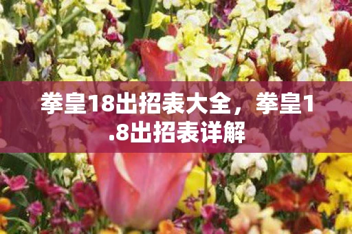 拳皇18出招表大全，拳皇1.8出招表详解