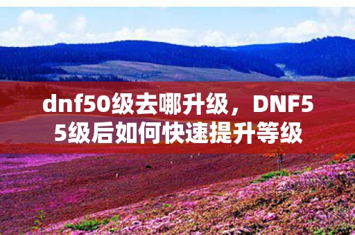 dnf50级去哪升级,DNF55级后如何快速提升等级 dnf50级去哪升级,DNF55级后如何快速提升等级